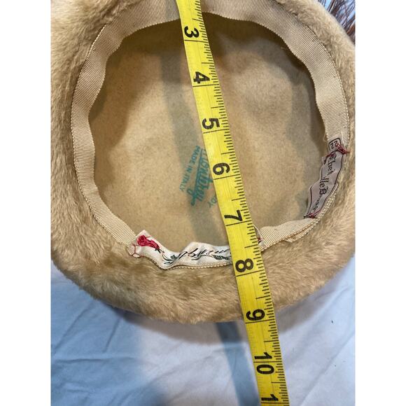 Vintage Monterey women's Tan Brown Hat Made in Italy Imported Body Lemington - Picture 11 of 12